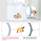 23cm Ring LED Panel Folding Portable Light Photo Lighting Studio Shooting Tent Box Kit with 6 Colors Backdrops (Black, White, Yellow, Red, Green, Blue), Unfold Size: 24cm x 23cm x 23cm — view 8
