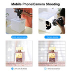 23cm Ring LED Panel Folding Portable Light Photo Lighting Studio Shooting Tent Box Kit with 6 Colors Backdrops (Black, White, Yellow, Red, Green, Blue), Unfold Size: 24cm x 23cm x 23cm — view 9