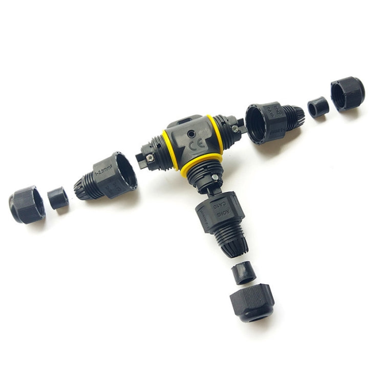 XYT21 IP68 Waterproof 3 Pin T-type Cable Connector — view 3