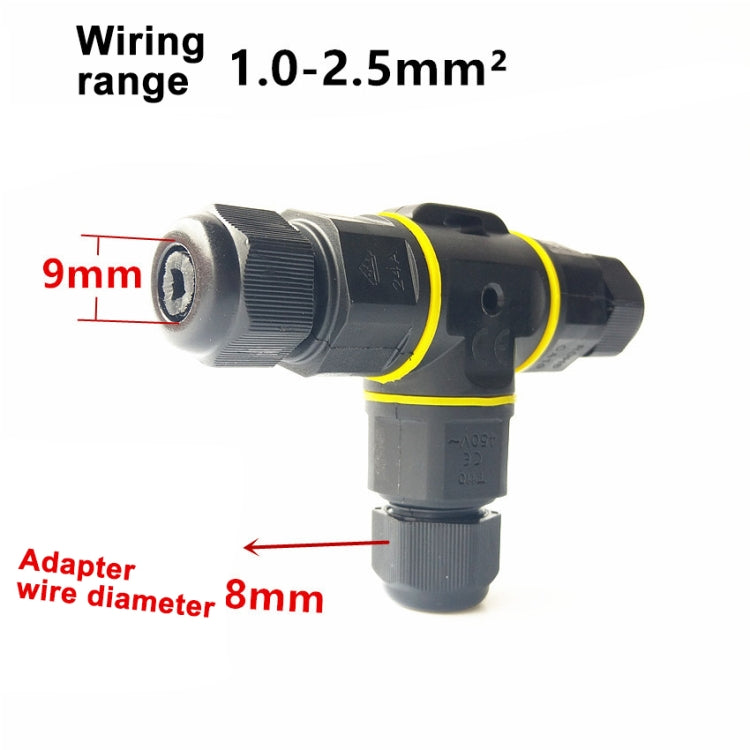 XYT21 IP68 Waterproof 3 Pin T-type Cable Connector — view 7
