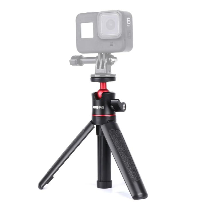 RUIGPRO Multi-functional Foldable Tripod Holder Selfie Monopod Stick with Ball Head for DJI, Insta360, GoPro and Other Action Cameras