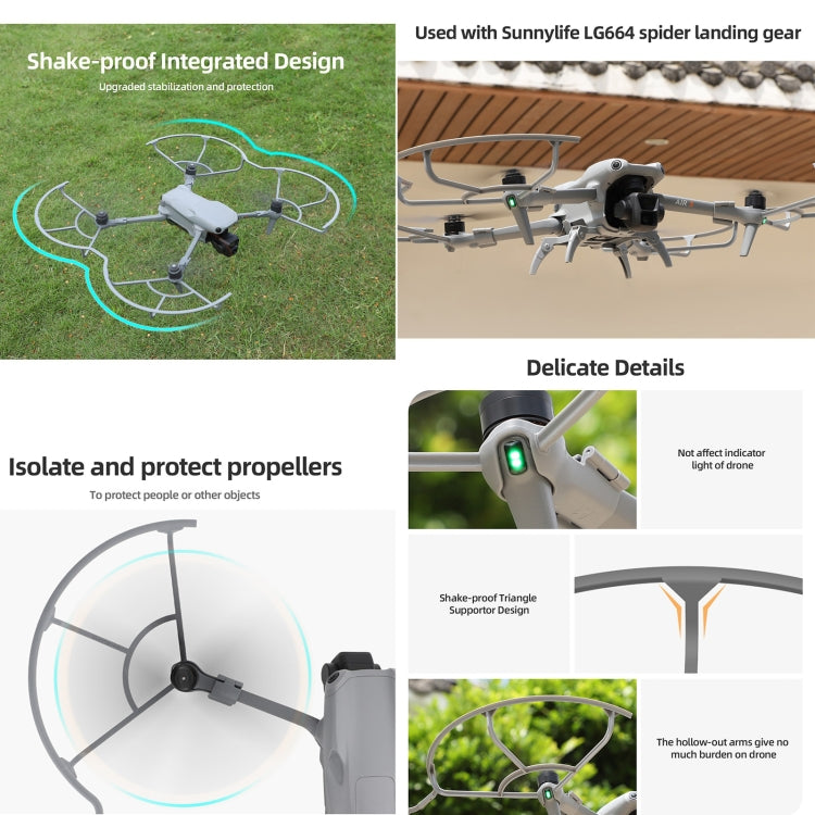Sunnylfe Drone Propeller Protective Guard Anti-collision Ring, For DJI Air 3