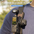 For DJI OSMO Pocket 3 Sunnylife Expansion Adapter Foldable Dual Hooks Adapter Protective Case Bracket — OP3-AD748