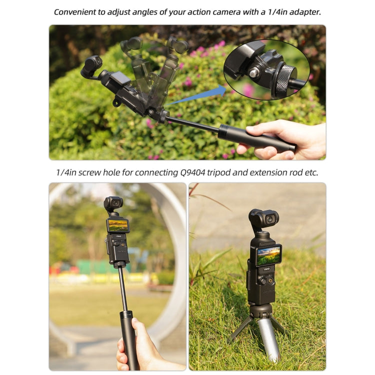 For DJI OSMO Pocket 3 Sunnylife Expansion Adapter Foldable Dual Hooks Adapter Protective Case Bracket — view 6