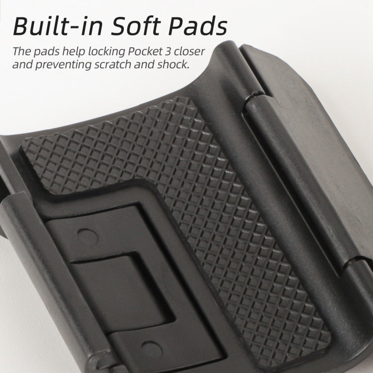 For DJI OSMO Pocket 3 Sunnylife Expansion Adapter Foldable Dual Hooks Adapter Protective Case Bracket — view 9