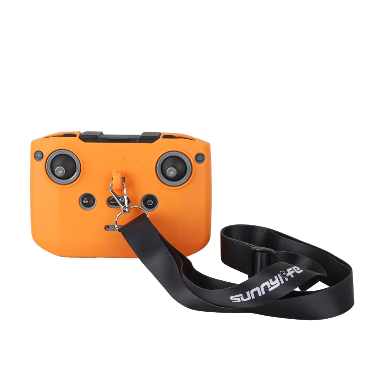 For DJI Neo / Mini 4 Pro / RC-N3 / RC-N2 / RC-N1 Sunnylife Controller Protective Cover Silicone Case with Neck Strap — Orange
