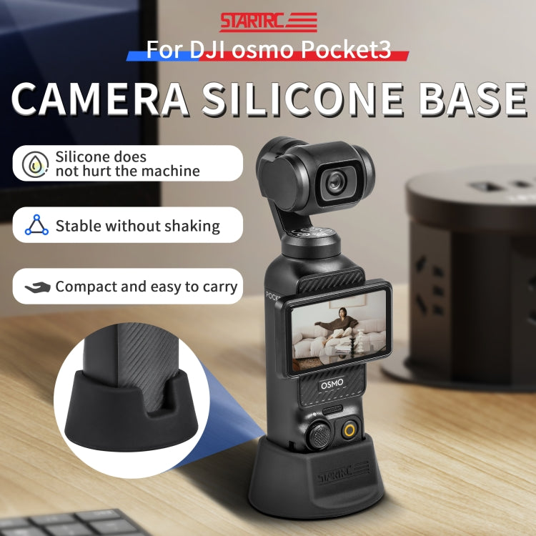 For DJI Osmo Pocket 3 STARTRC Silicone Desktop Base Bracket — Silicone Desktop Base