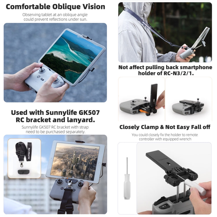 Sunnylife Remote Controller Tablet Holder Stand For DJI RC-N3 / RC-N2 / RC-N1 — view 5