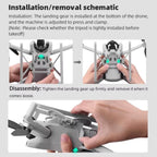 BRDRC Folding Heightened Landing Gear Training Rack, For DJI Mini 3 / 3 Pro