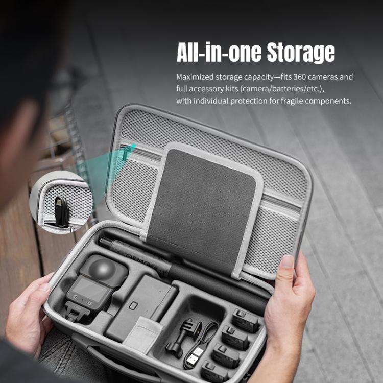 For DJI Osmo 360 STARTRC Full Kit Portable Handbag Shoulder PU Storage Bag