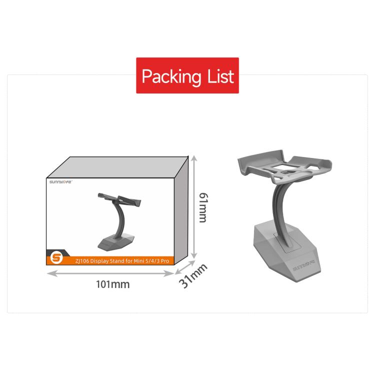 Sunnylife Desktop Display Stand Drone Mount Exhibition Base Bracket, For DJI Mini 5 Pro / 4 Pro / 3 Pro