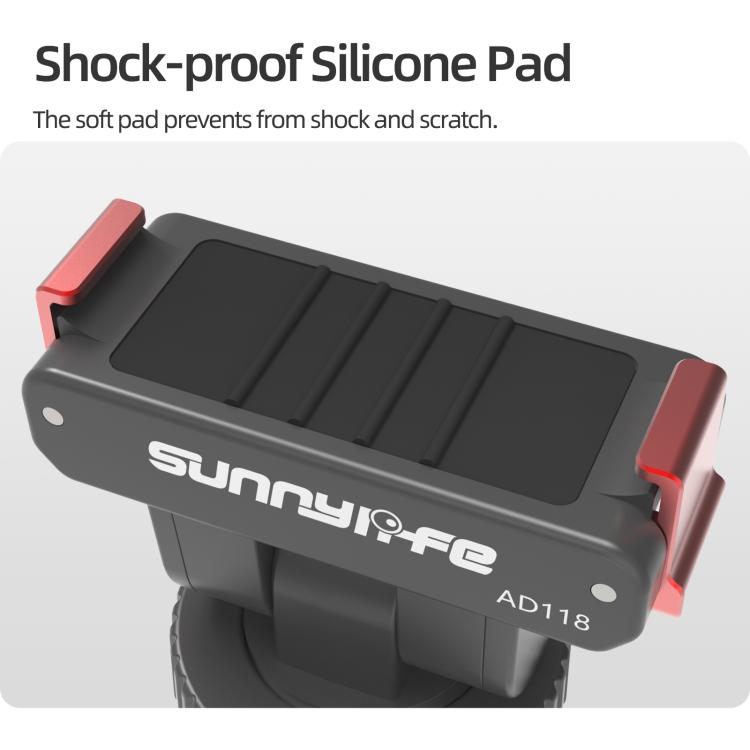 Sunnylife AD118 Sunnylife Cold Shoe Magnetic Quick Release Adapter Mount 1/4 180 Tilt Adjustable Selfie Stick Adapter Stand For DJI Osmo 360 / Action 5 Pro / 4 / 3