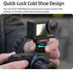 Sunnylife AD118 Sunnylife Cold Shoe Magnetic Quick Release Adapter Mount 1/4 180 Tilt Adjustable Selfie Stick Adapter Stand For DJI Osmo 360 / Action 5 Pro / 4 / 3