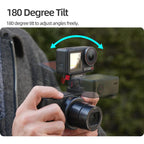Sunnylife AD118 Sunnylife Cold Shoe Magnetic Quick Release Adapter Mount 1/4 180 Tilt Adjustable Selfie Stick Adapter Stand For DJI Osmo 360 / Action 5 Pro / 4 / 3