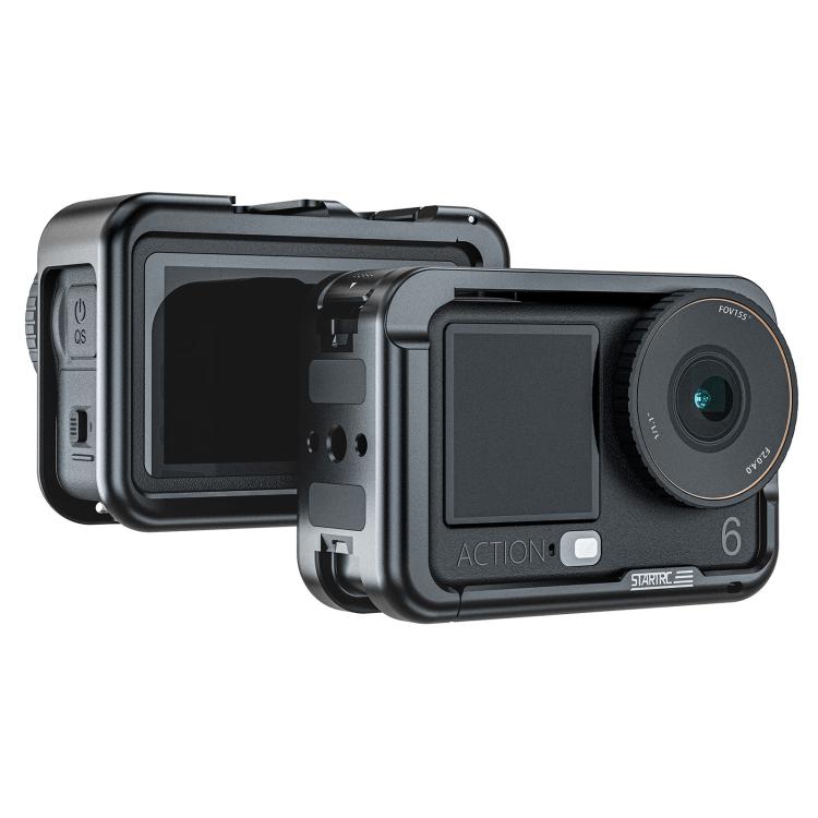 For DJI Osmo Action 6 STARTRC Metal Cage Frame with Cold Shoe