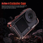 For DJI Osmo Action 6 STARTRC Metal Cage Frame with Cold Shoe
