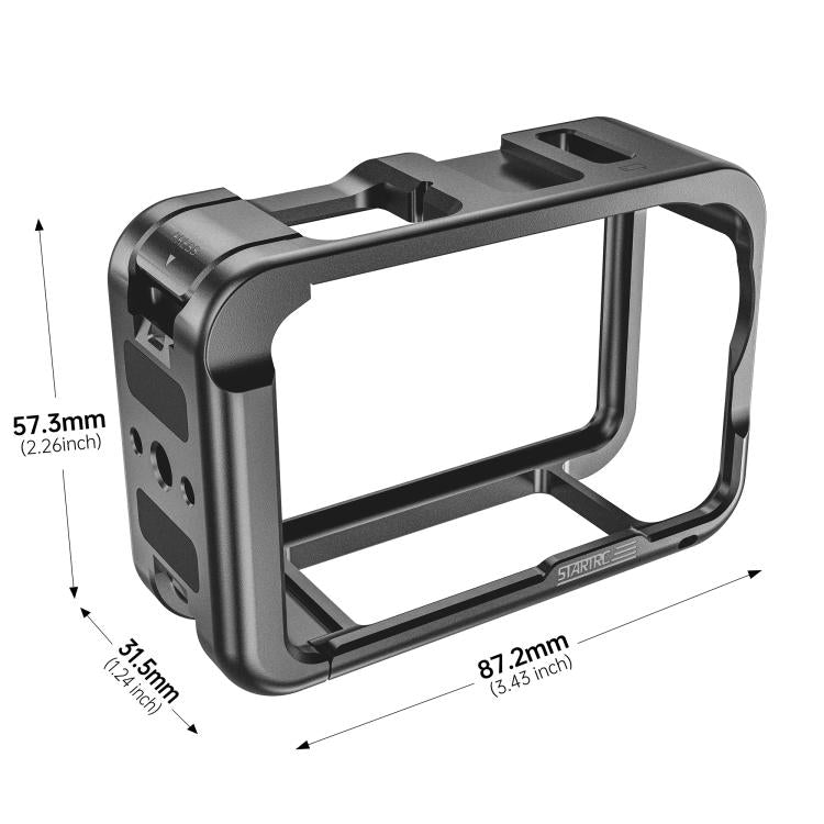 For DJI Osmo Action 6 STARTRC Metal Cage Frame with Cold Shoe