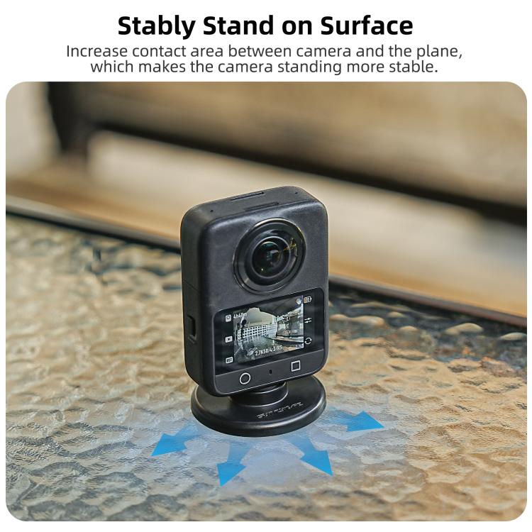 Sunnylife Quick-Release Magnetic Base Mount 1/4 180 Tilt Adjustable Tabletop Base Bracket For DJI Osmo 360 / Action 5 Pro / 4 / 3 / 2