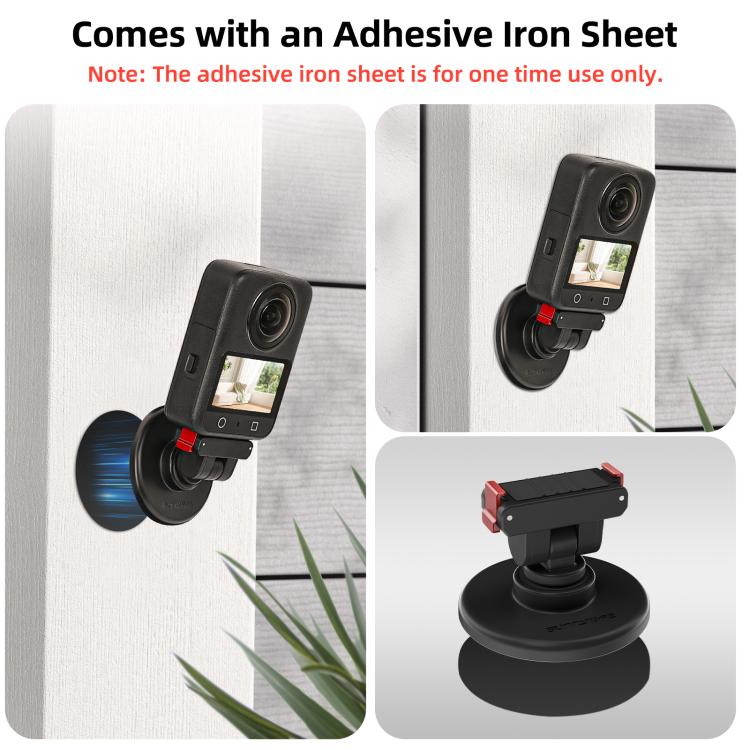 Sunnylife Quick-Release Magnetic Base Mount 1/4 180 Tilt Adjustable Tabletop Base Bracket For DJI Osmo 360 / Action 5 Pro / 4 / 3 / 2