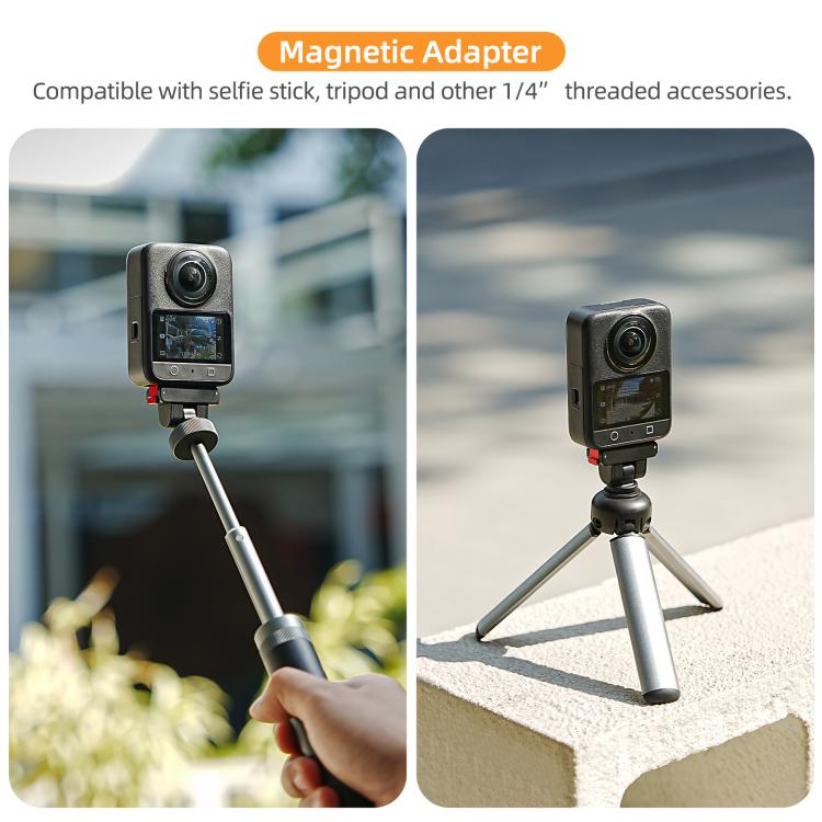Sunnylife Quick-Release Magnetic Base Mount 1/4 180 Tilt Adjustable Tabletop Base Bracket For DJI Osmo 360 / Action 5 Pro / 4 / 3 / 2