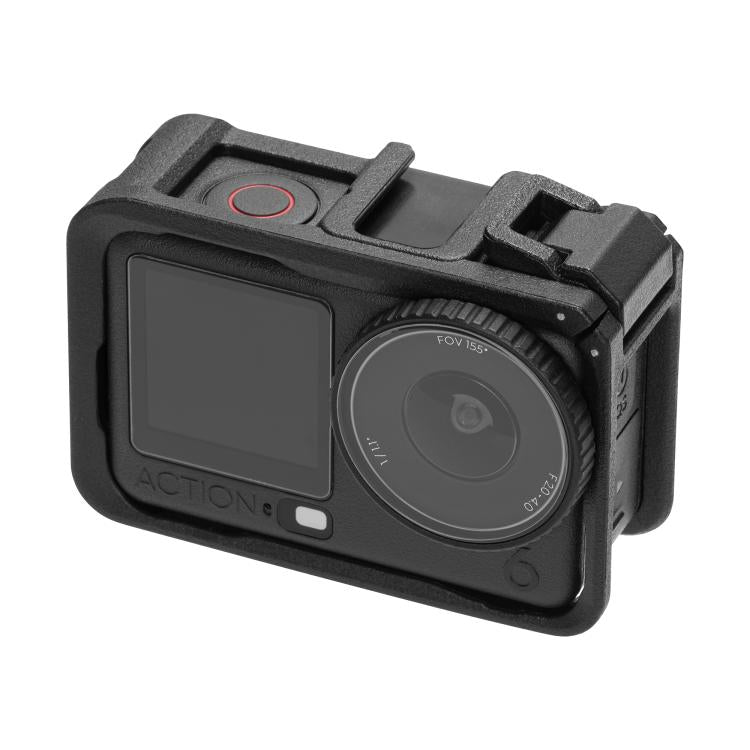 For DJI Osmo Action 6 STARTRC Plastic Cage Vertical-Horizontal Expansion Adapter Frame with Cold Shoe