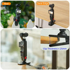 For DJI Osmo Pocket 4 / 3 Sunnylife Magnetic Quick-Release Adjustable Backpack Clip Action Camera Clamp Vertical-Horizontal Mount