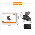 For DJI Osmo Pocket 4 / 3 Sunnylife Magnetic Quick-Release Adjustable Backpack Clip Action Camera Clamp Vertical-Horizontal Mount