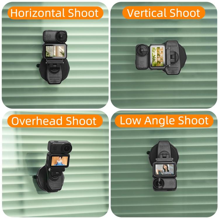Sunnylife Magnetic Quick-Release Backpack Clip Adjustable Action Camera Clamp Vertical-Horizontal Mount for DJI Osmo Nano / Action 6