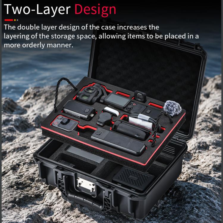 STARTRC TSA Combination Lock Waterproof Dual-layer Suitcase Storage Box, For DJI Osmo Pocket 4P