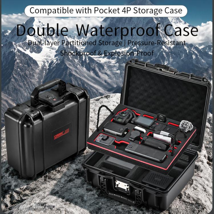 STARTRC TSA Combination Lock Waterproof Dual-layer Suitcase Storage Box, For DJI Osmo Pocket 4P