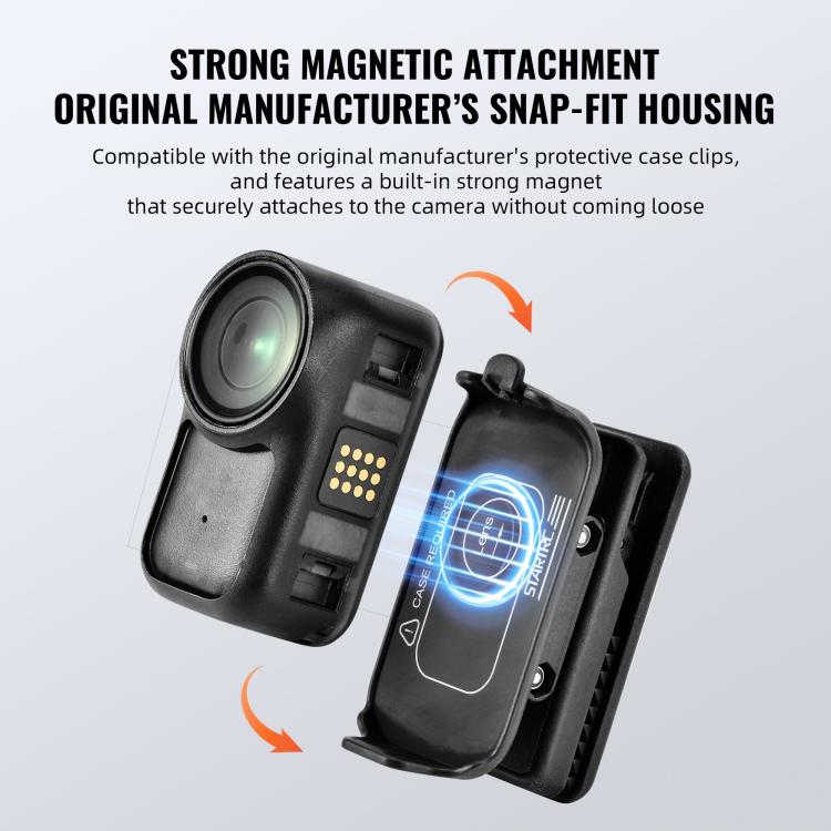 For DJI Osmo Nano STARTRC Backpack Clip Adjustable Action Camera Clamp Quick-Release Mount