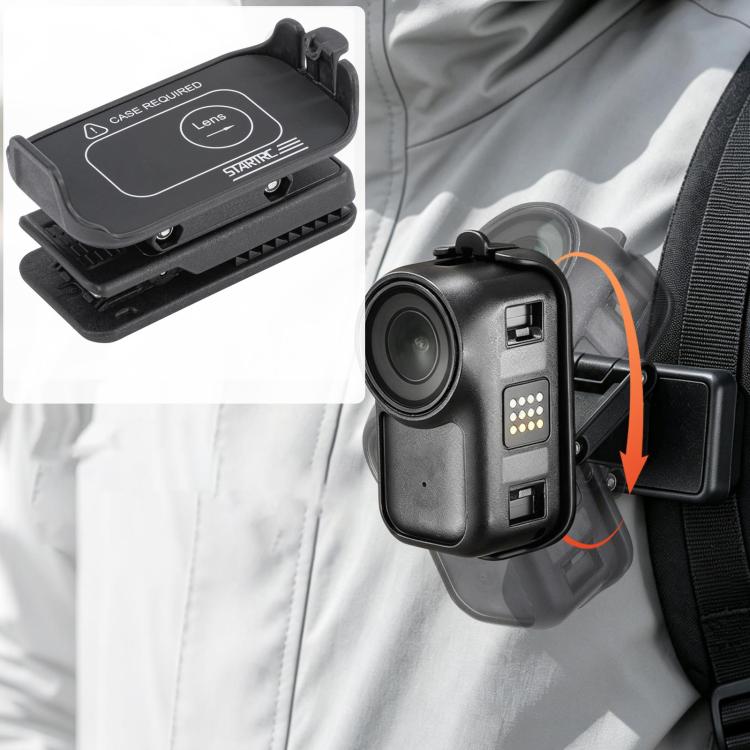 For DJI Osmo Nano STARTRC Backpack Clip V2 Adjustable Action Camera Clamp Quick-Release Mount
