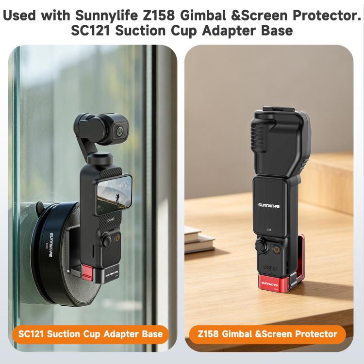 For DJI Osmo Pocket 4 / 3 Sunnylife Metal Quick-Release Magnetic Mount Tabletop Base Bracket Angles Adjustable Stand