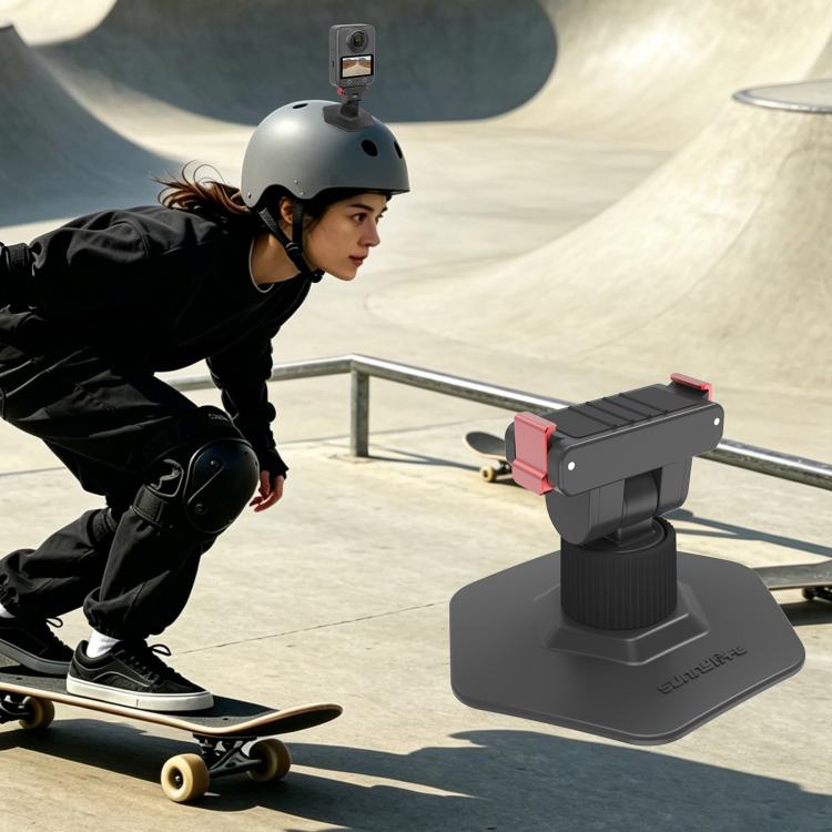 Sunnylife Magnetic Flexible Adhesive Helmet Mount Base Quick-Release Action Camera Holder For DJI Osmo 360 / Action 5 Pro / 4 / 3 / 2