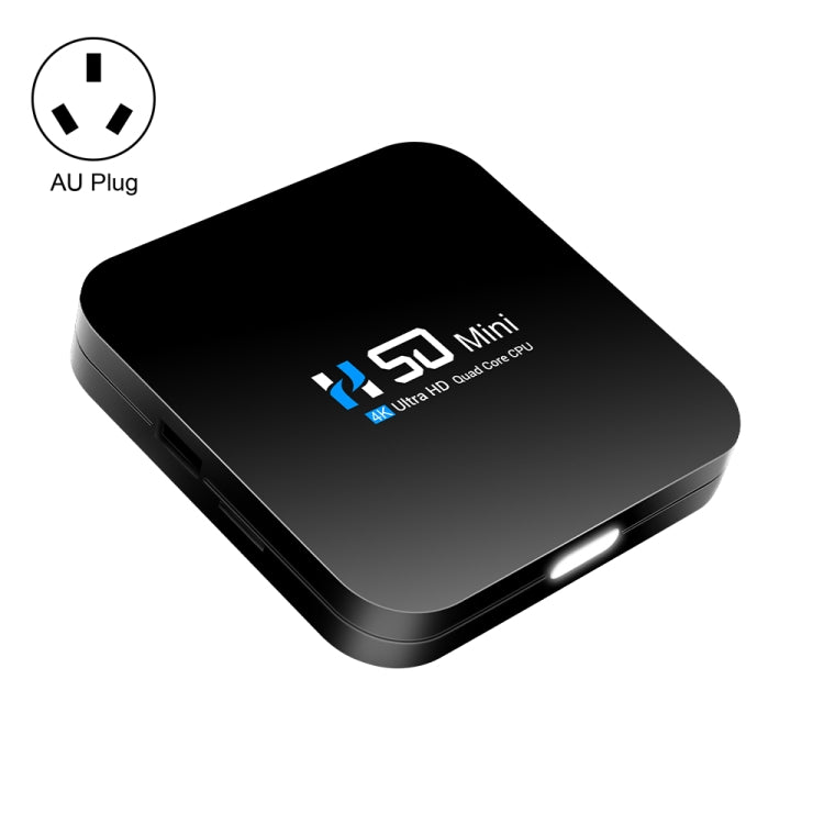 H50 Mini 4K Smart Network TV Box, Android 10.0, RK3318 Quad Core, EU Plug, 2GB+16GB