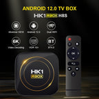 HK1 RBOX-H8S 4K Ultra HD Android 12.0 Smart TV Box with Remote Control, Allwinner H618 Quad-Core, 2GB+16GB