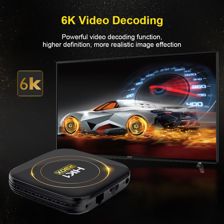 HK1 RBOX-H8S 4K Ultra HD Android 12.0 Smart TV Box with Remote Control, Allwinner H618 Quad-Core, 2GB+16GB