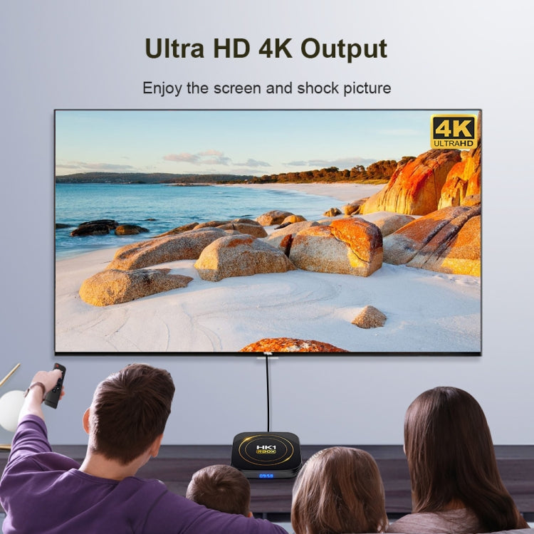 HK1 RBOX-H8S 4K Ultra HD Android 12.0 Smart TV Box with Remote Control, Allwinner H618 Quad-Core, 2GB+16GB