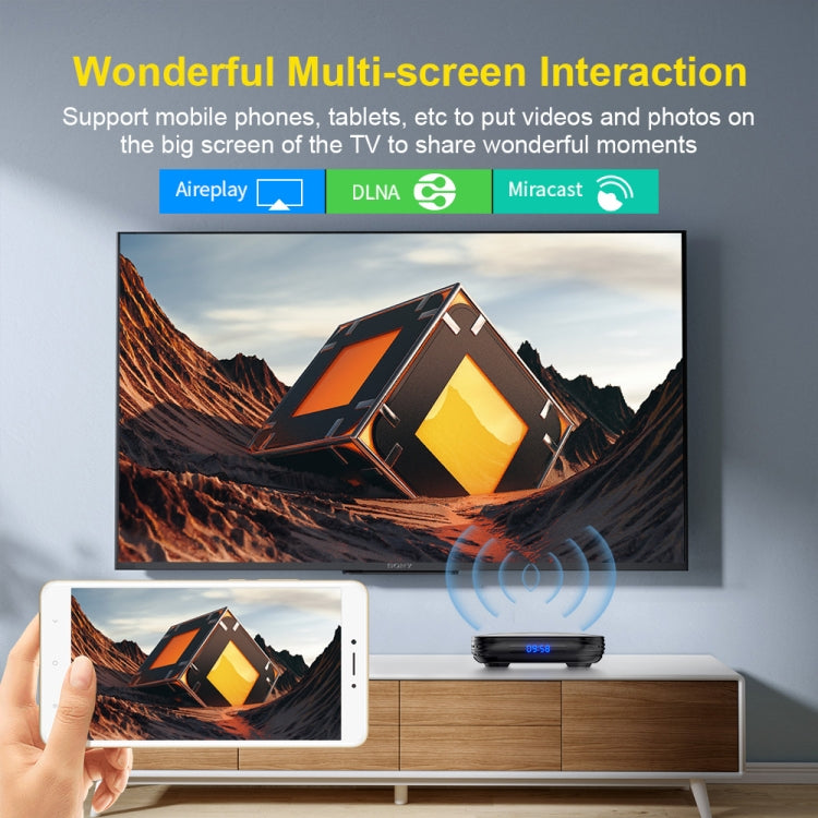 HK1 RBOX-H8S 4K Ultra HD Android 12.0 Smart TV Box with Remote Control, Allwinner H618 Quad-Core, 2GB+16GB