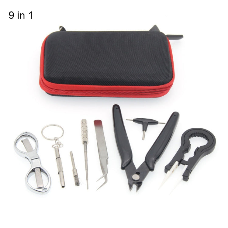 9 in 1 DIY Multi-functional Heating Wire Atomizing Wire Rod Ceramic Tweezers Electronic Cigarette Kit
