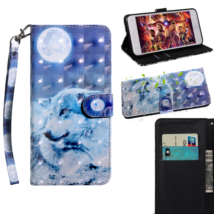 3D Painting Pattern Coloured Drawing Horizontal Flip TPU + PU Leather Case with Holder & Card Slots & Wallet, For LG V50 ThinQ