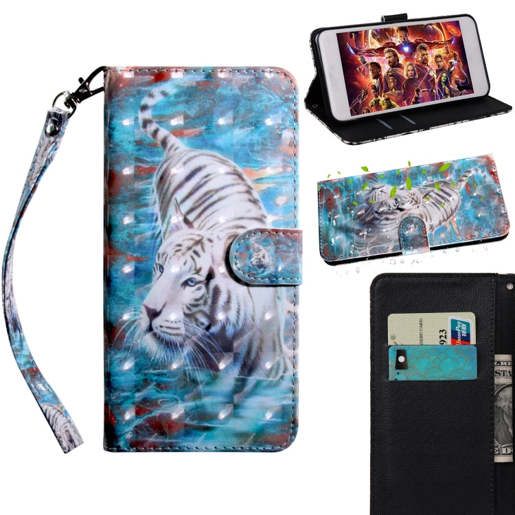 3D Painting Pattern Coloured Drawing Horizontal Flip TPU + PU Leather Case with Holder & Card Slots & Wallet, For LG V50 ThinQ