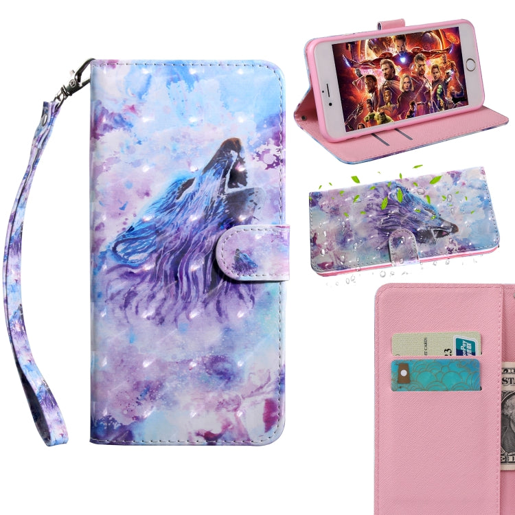 3D Painting Pattern Coloured Drawing Horizontal Flip TPU + PU Leather Case with Holder & Card Slots & Wallet, For LG V50 ThinQ