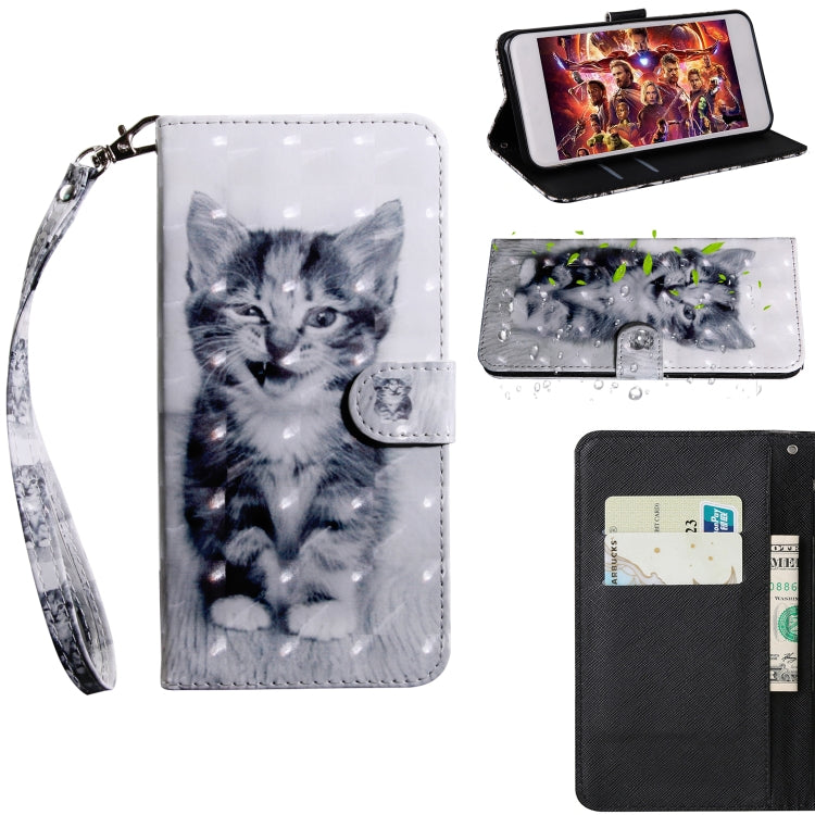 3D Painting Pattern Coloured Drawing Horizontal Flip TPU + PU Leather Case with Holder & Card Slots & Wallet, For LG V50 ThinQ