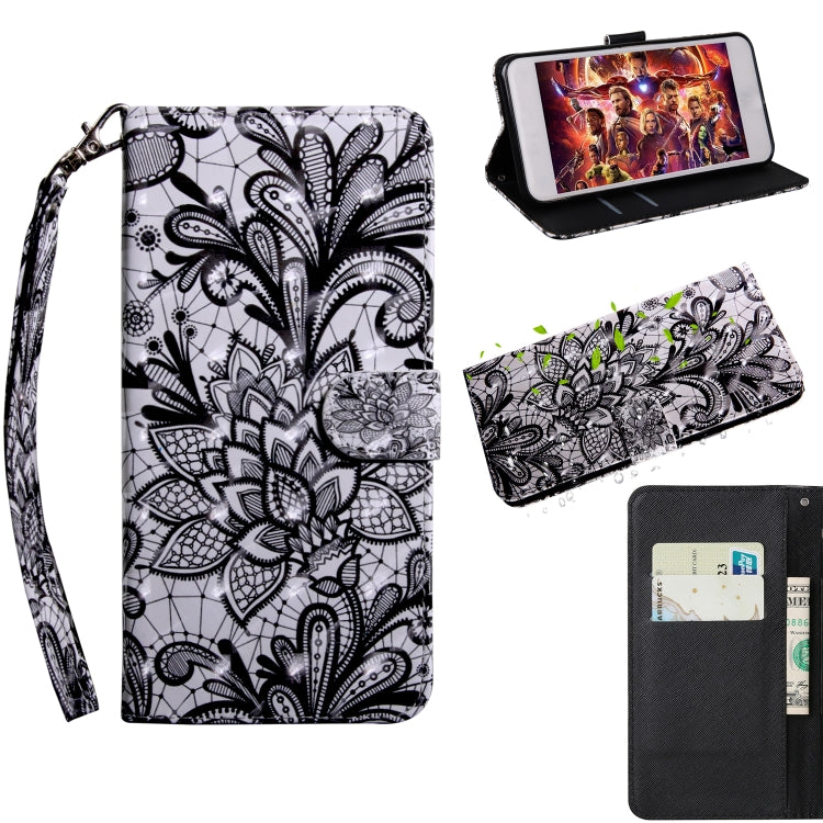 3D Painting Pattern Coloured Drawing Horizontal Flip TPU + PU Leather Case with Holder & Card Slots & Wallet, For LG V50 ThinQ