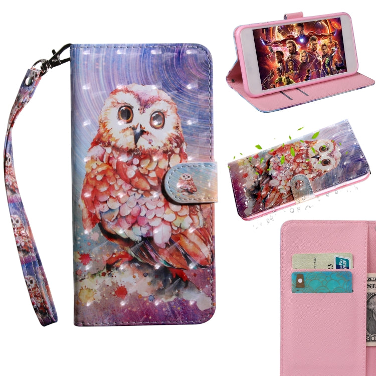3D Painting Pattern Coloured Drawing Horizontal Flip TPU + PU Leather Case with Holder & Card Slots & Wallet, For LG V50 ThinQ