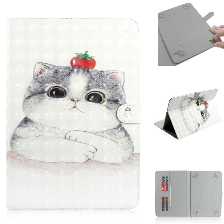 3D Colored Drawing Universal Horizontal Flip Leather Case, with Holder & Card Slot & Wallet — view 17