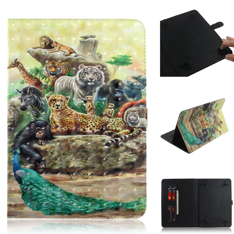 3D Colored Drawing Universal Horizontal Flip Leather Case, with Holder & Card Slot & Wallet — view 23