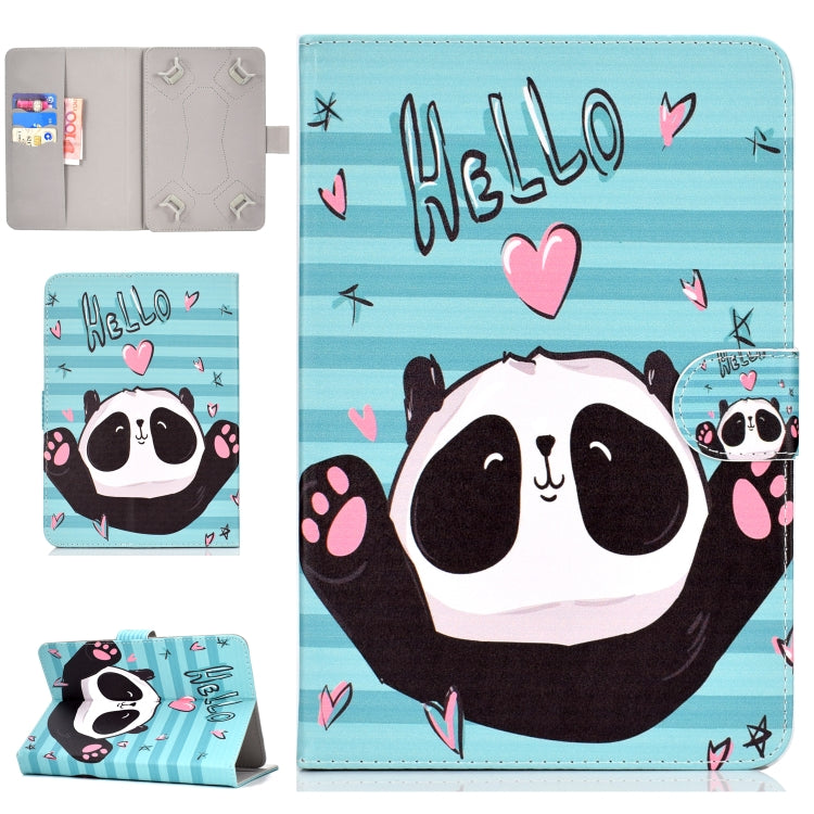 Colored Pattern Drawing Horizontal Flip PU Leather Case with Three-folding Holder & Sleep / Wake-up Function — Nebula deer