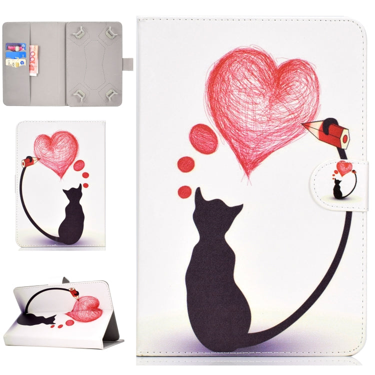 Colored Pattern Drawing Horizontal Flip PU Leather Case with Three-folding Holder & Sleep / Wake-up Function — view 24